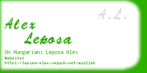 alex leposa business card